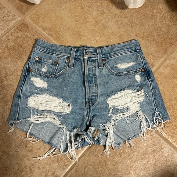 Levi's Pants - LEVI’S 501 Original Short in Camp Paint Jean Shorts